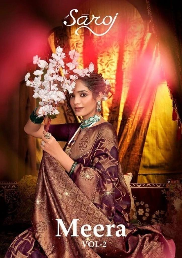 Saroj Meera Vol 2 Cotton Silk Festival Wear Saree Collection 