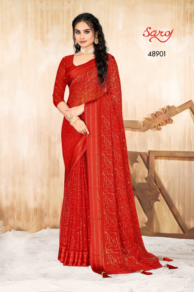 Saroj Moksha Vol 4 Casual Wear Georgette Saree Collection