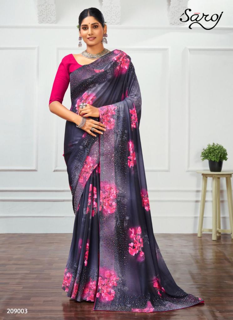  Saroj Monali Important Lycra Digital Printed Saree Catalog 