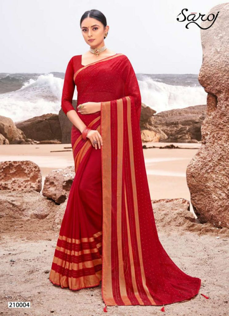 Saroj Monika Festive Wear Georgette Saree Collection