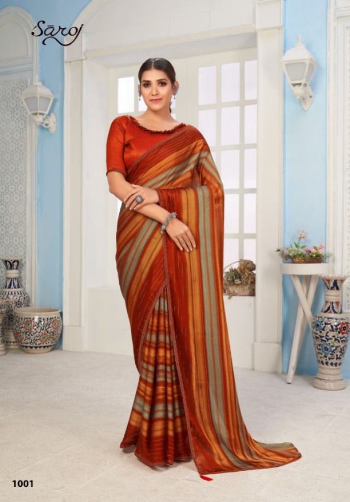 Saroj Naazia Fancy Wear Georgette Sarees Catalog