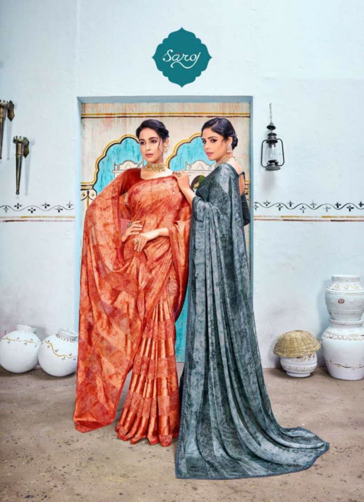 Saroj Nazarana Fancy Wear Printed Silk Saree Catalog 
