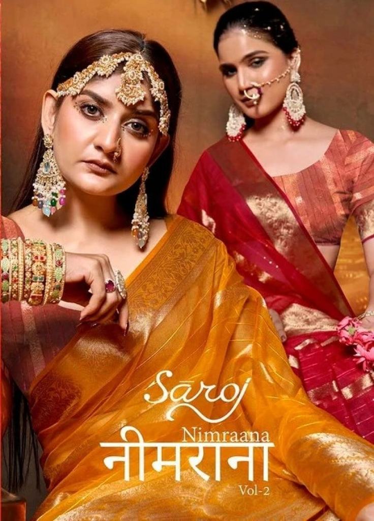 Saroj Nimraana Vol 2 Organza Silk Saree Wholesale