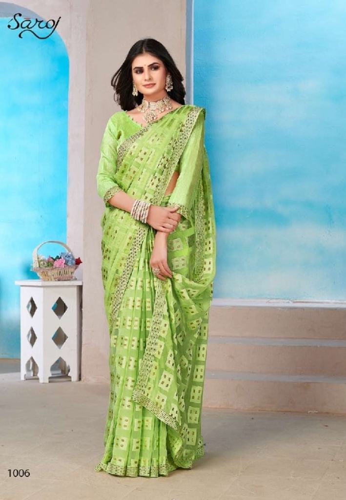 Saroj Prime Rose Casual Wear Georgette Wear Saree Collection