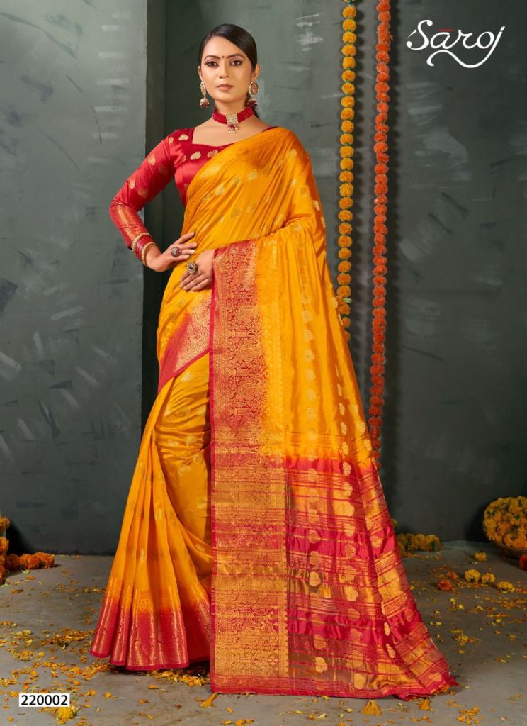  Saroj Radhika Festive Wear Nylon Silk Saree Catalog 