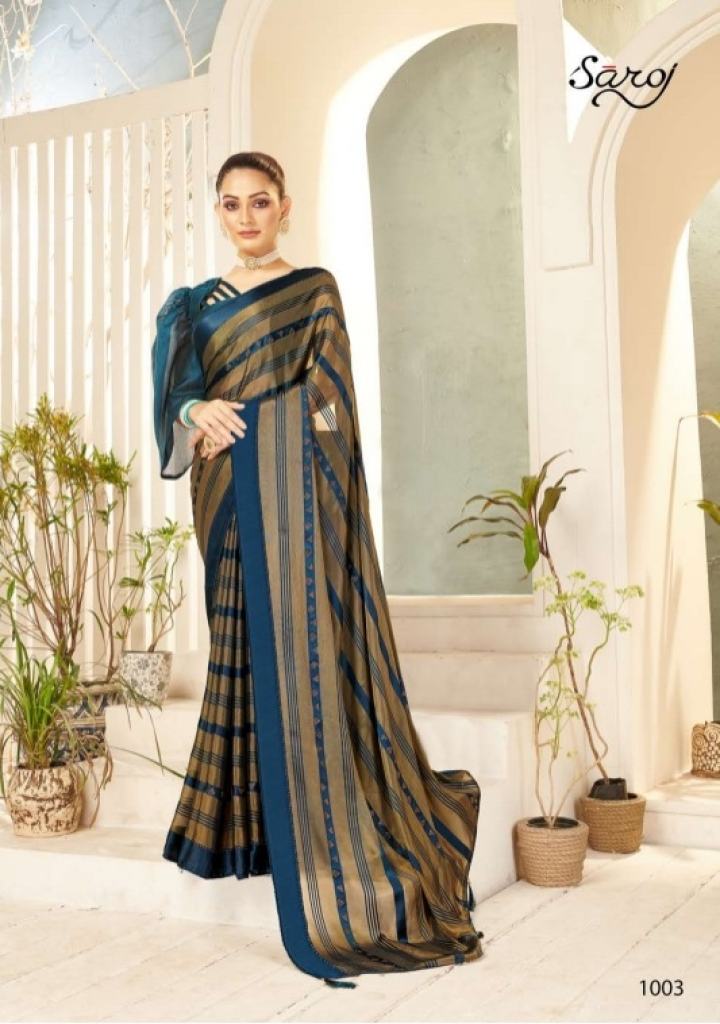 Saroj Rihana Fancy Wear Georgette Saree catalog 