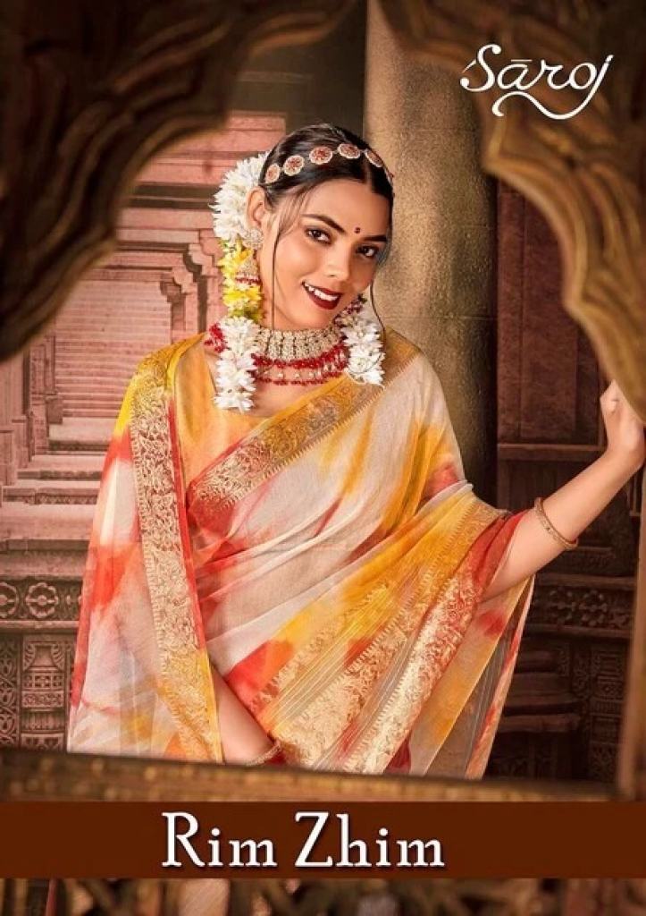 Saroj Rim Zhim Soft Organza Designer Saree Collection