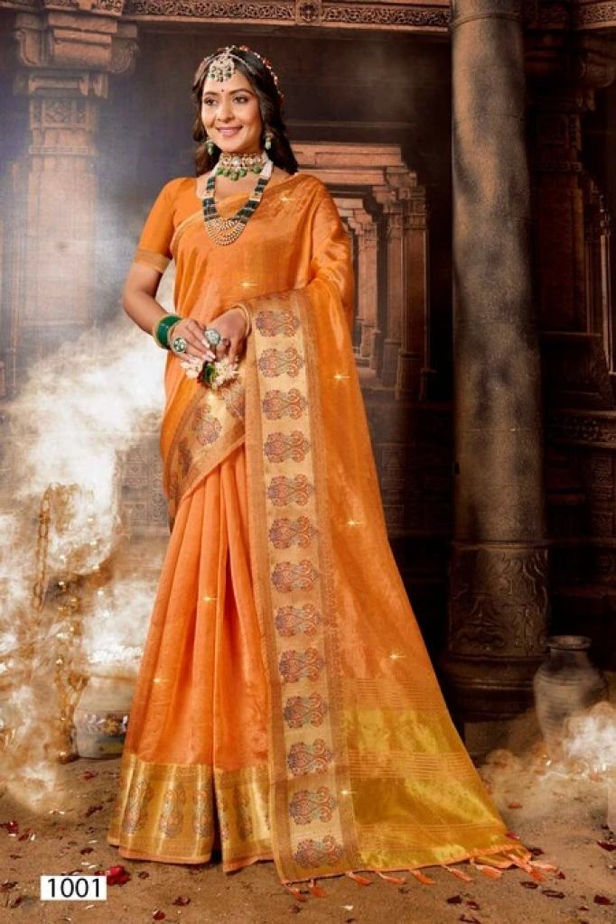 Saroj Riveera Vol 1 Soft Organza Swarovski Work Sarees