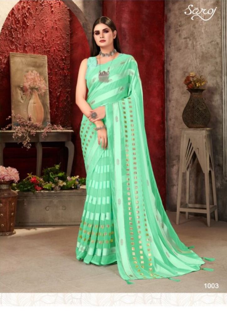 Saroj Rumi Casual Wear Georgette Saree Collection