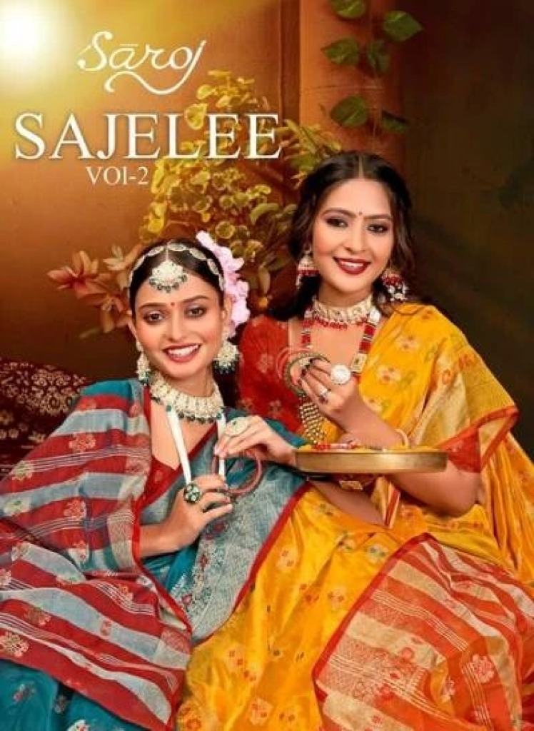 Saroj Sajelee Vol 2 Organza Classy Traditional Sarees