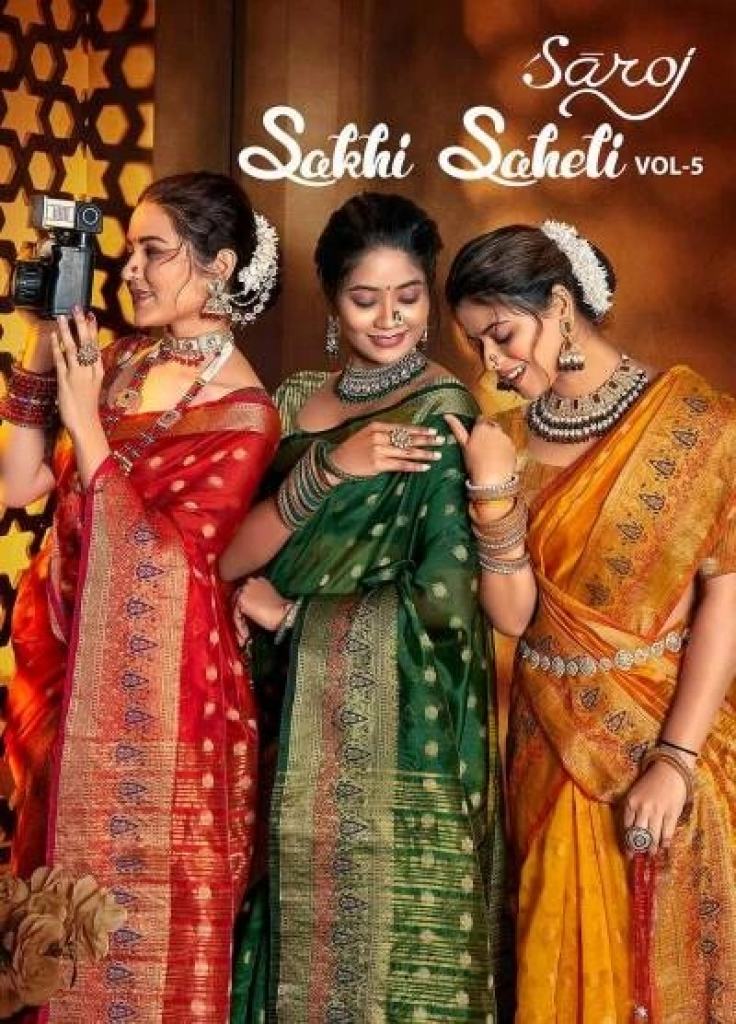 Saroj Sakhi Saheli Vol 5 Soft Organza Premium Silk Saree 