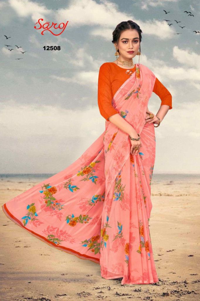 Saroj Spring Georgette vol 3 Georgette  print Sarees