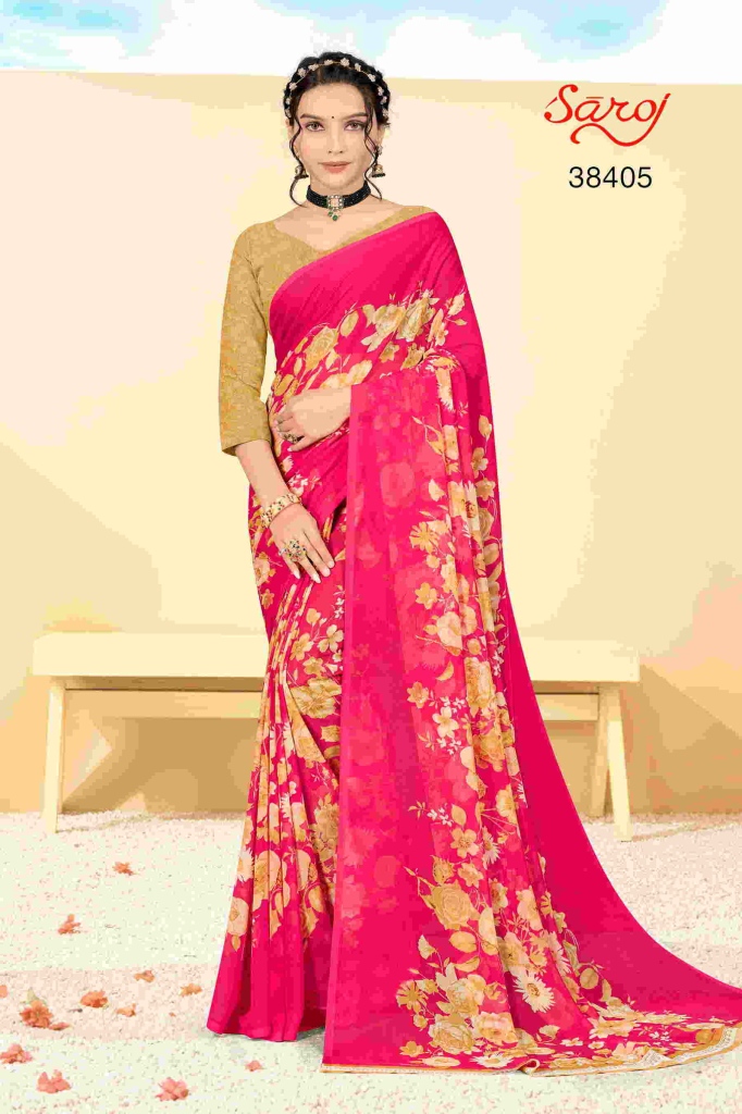 Saroj Spring Georgette vol  5 Regular Wear Georgette Saree Collection