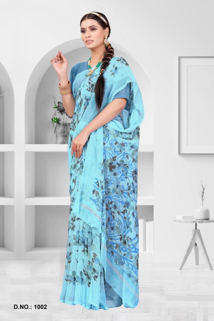 Saroj Star Chiffon Vol 1 Daily Wear Georgette Chiffon Printed Saree Collection