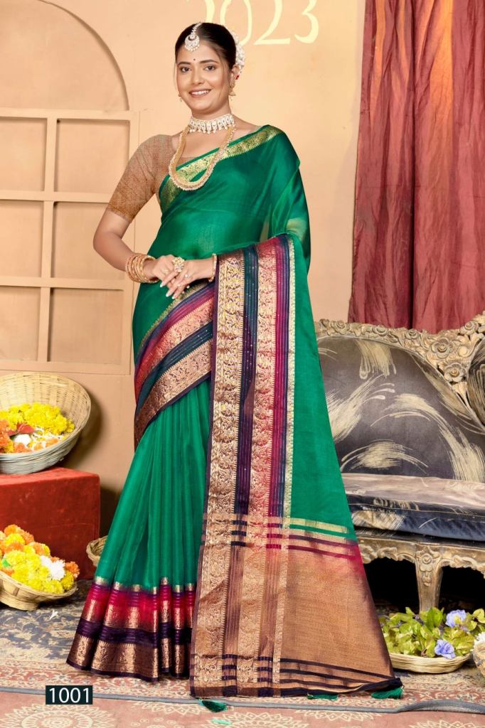 Saroj True Colours Vol 1 Designer Khadi Organza Saree Collection