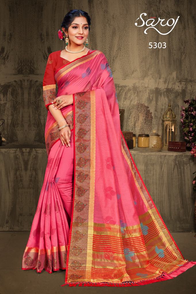 Saroj Varkalaam catalog  Festive Wear Cotton Silk Saree 