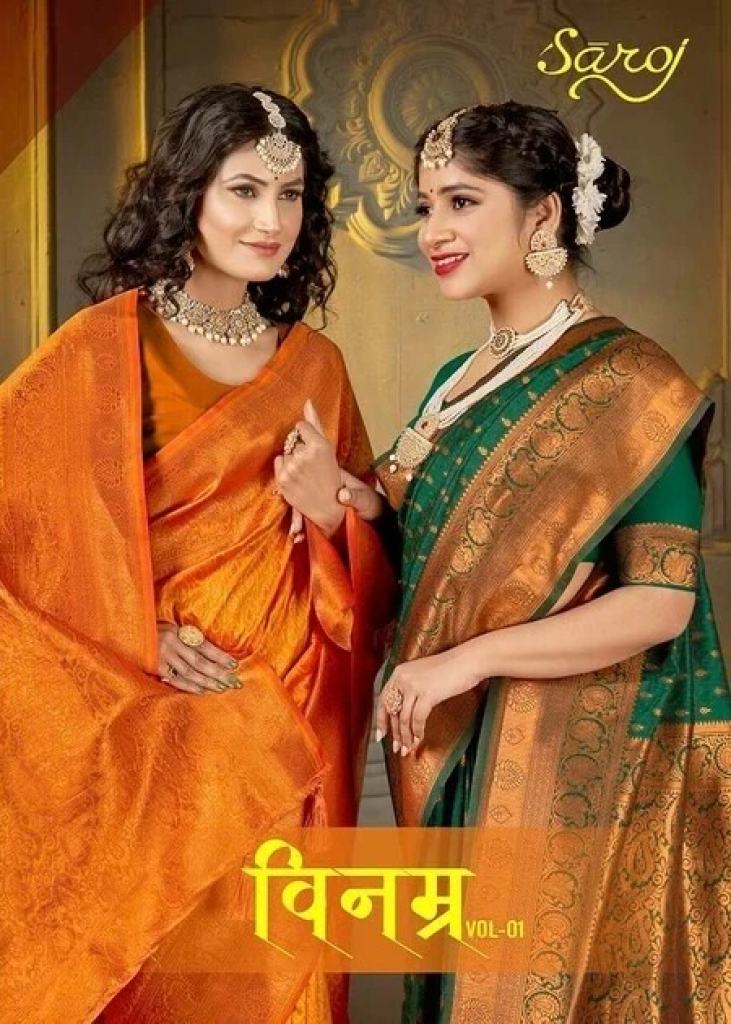 Saroj Vinamra Vol 1 Soft Silk Jacquard Work Sarees