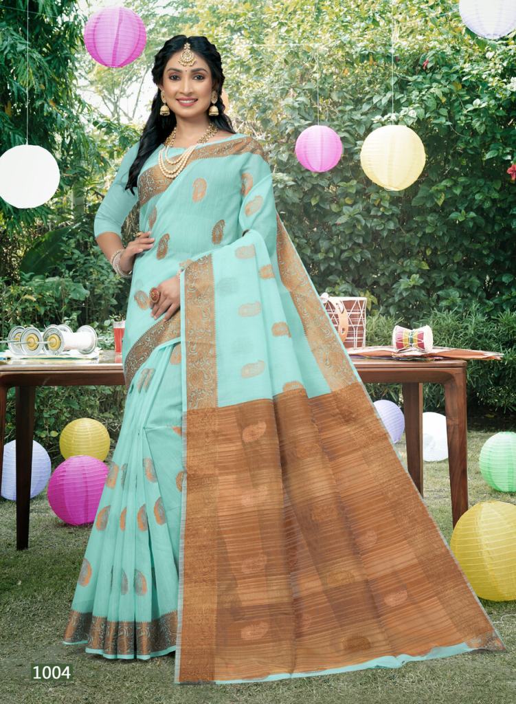 Saroj Water Fall Cotton Vol 1 Soft Linen Saree