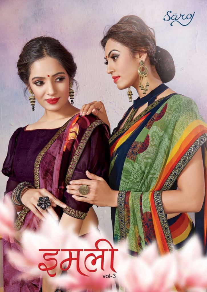 Saroj present Imli vol 3 Partywear Saree Collection. 