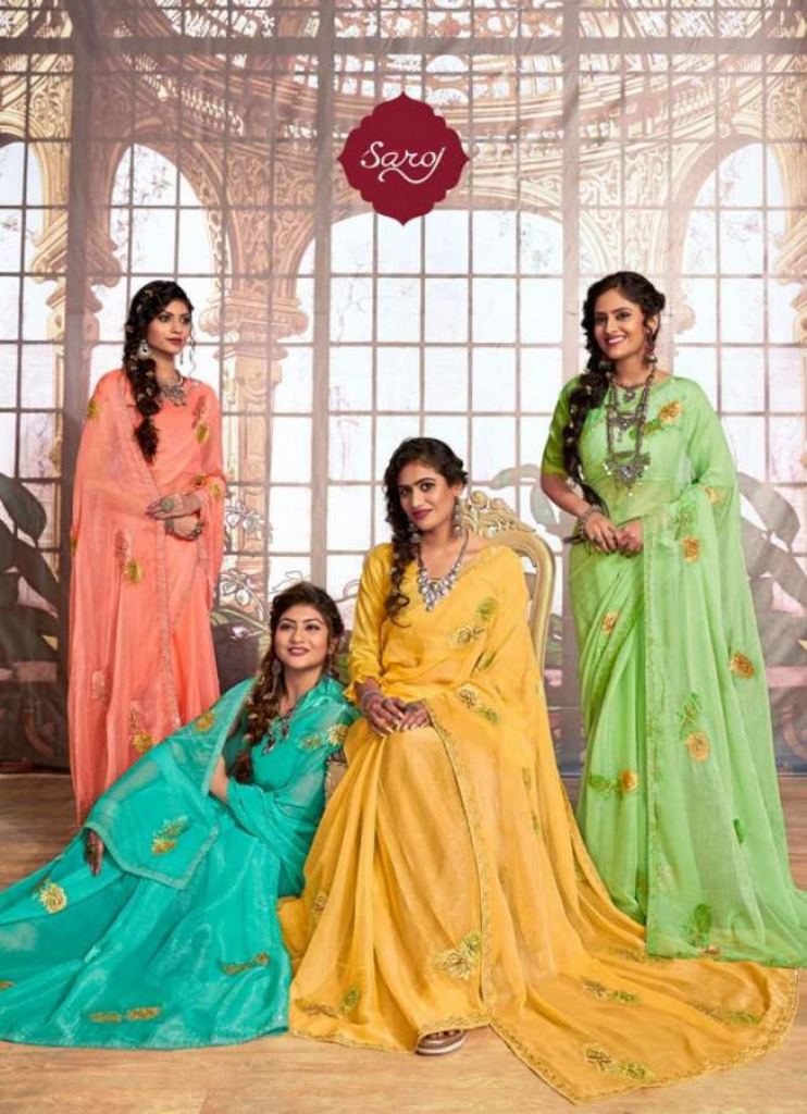 Saroj  presents Star World  Festive Wear Saree Collection