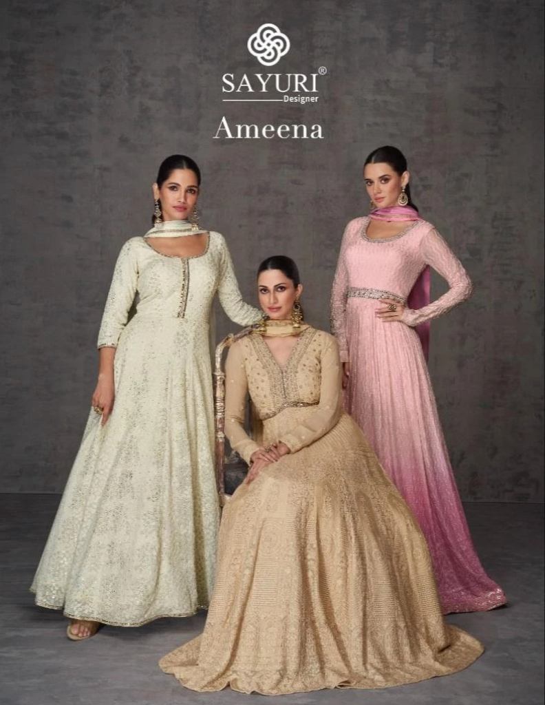 Sayuri Ameena Real Georgette Gown With Dupatta