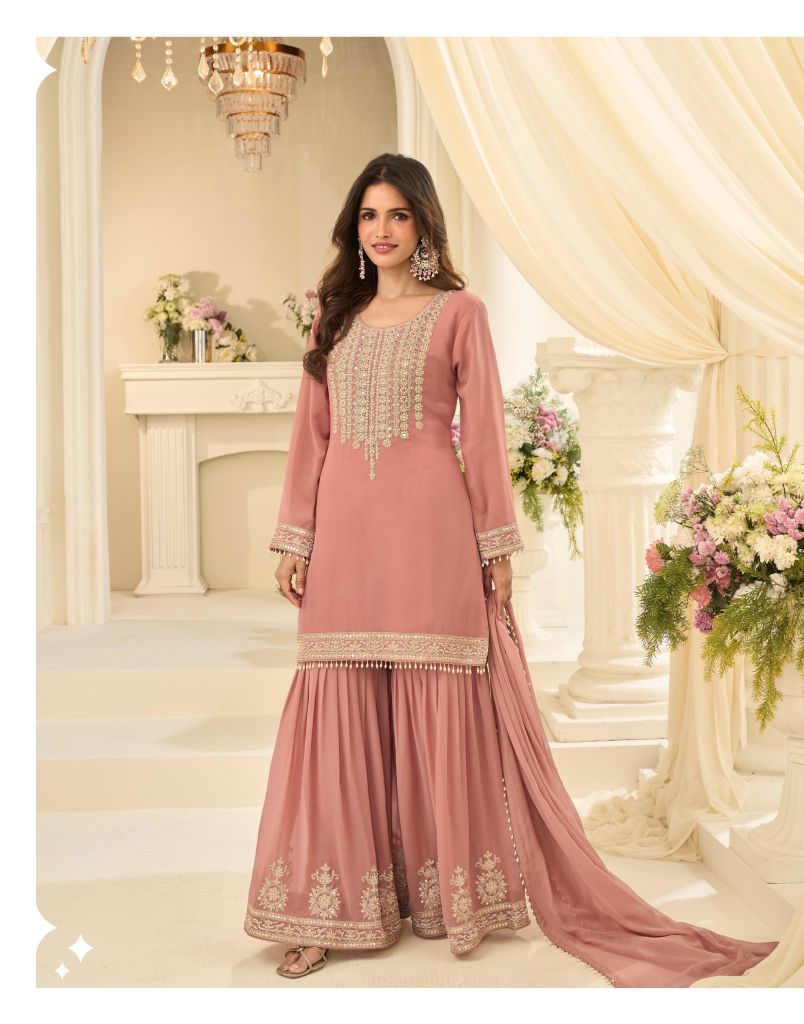 Sayuri Bansuri Embroidered Work Top Bottom And Dupatta