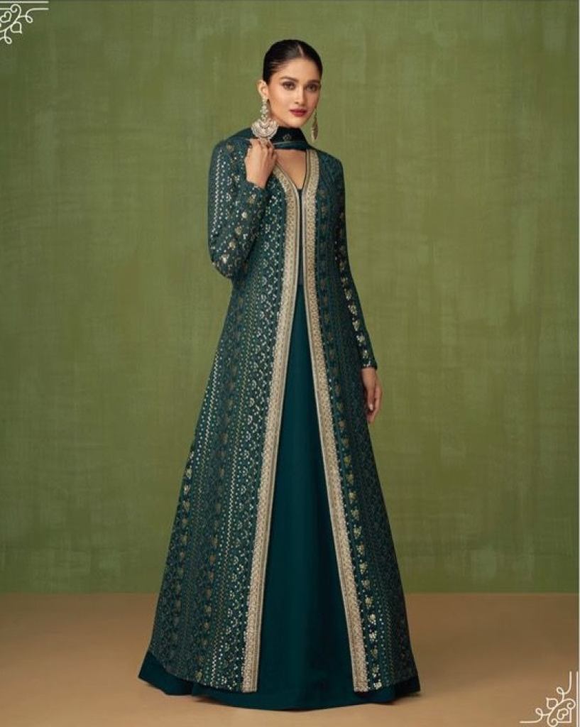 Sayuri Heer Real Georgette Embroidery work Designer Wedding Wear salwar Suit  Collection