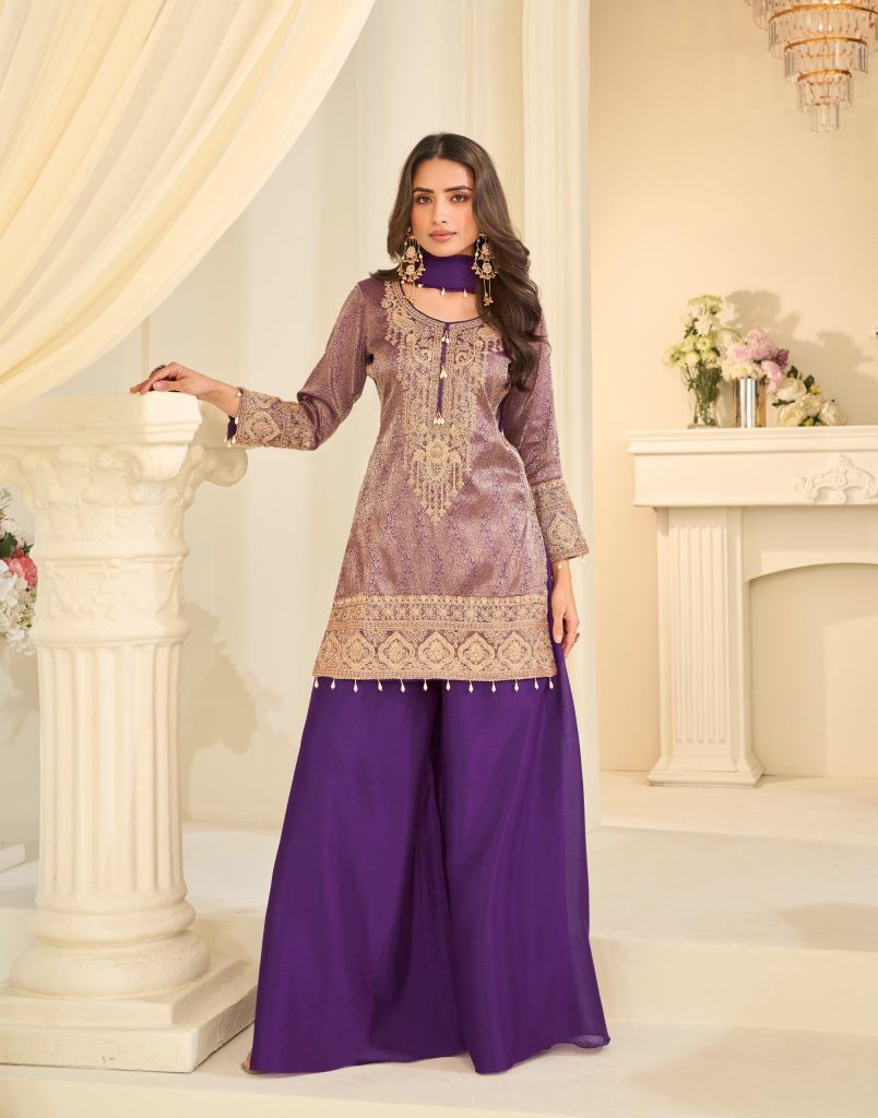 Sayuri Jacquard Beads Embroidered Work Designer Salwar Kameez
