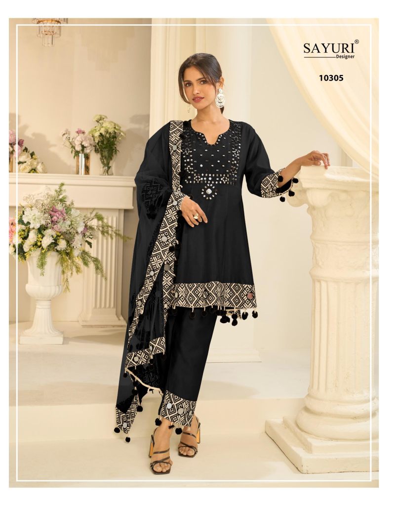Sayuri Mirror 10304 And 10305 Top Bottom And Dupatta