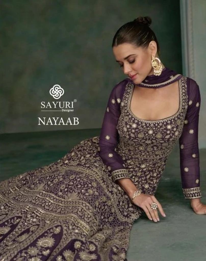 Sayuri Nayaab Real Georgette Designer Gown Wholesale