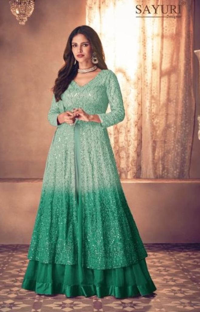 Sayuri Noor Platinum Shaded Designer Georgette Salwar Suits