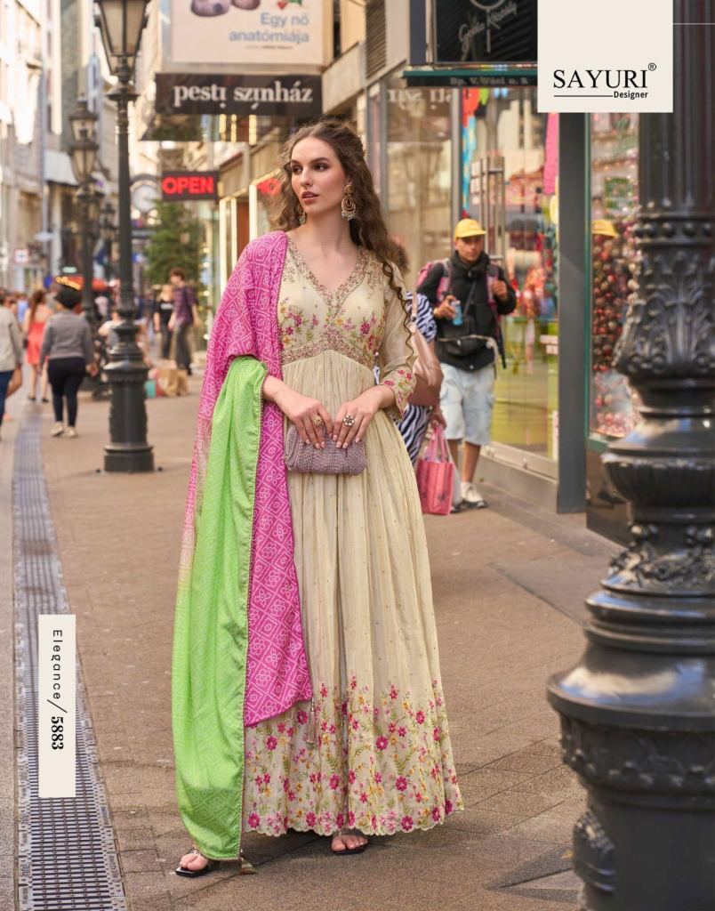 Sayuri Noorjaha Simar Designer Gown And Dupatta