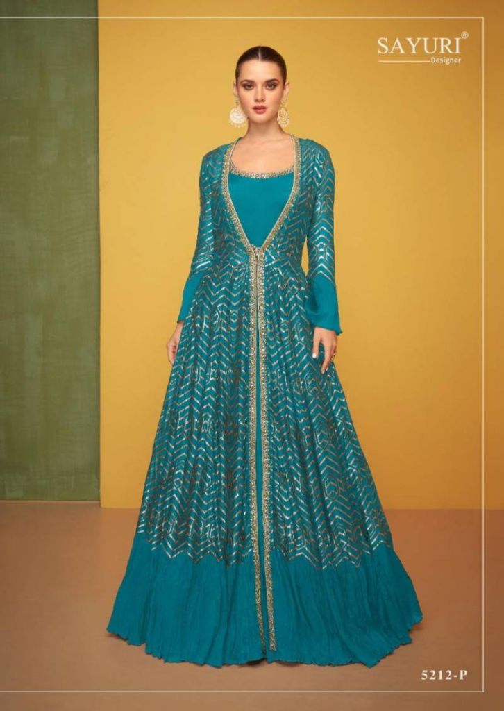 Sayuri Petals Classic Carnival Silk Designer Gown