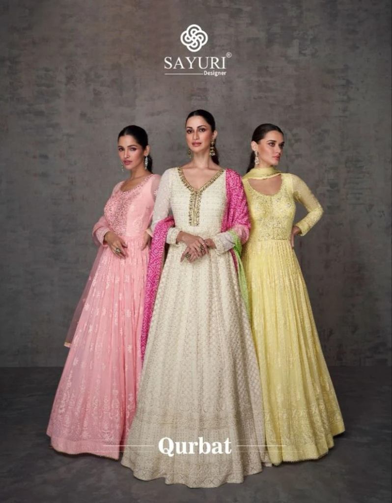 Sayuri Qurbat Real Georgette Designer Gown Wholesale