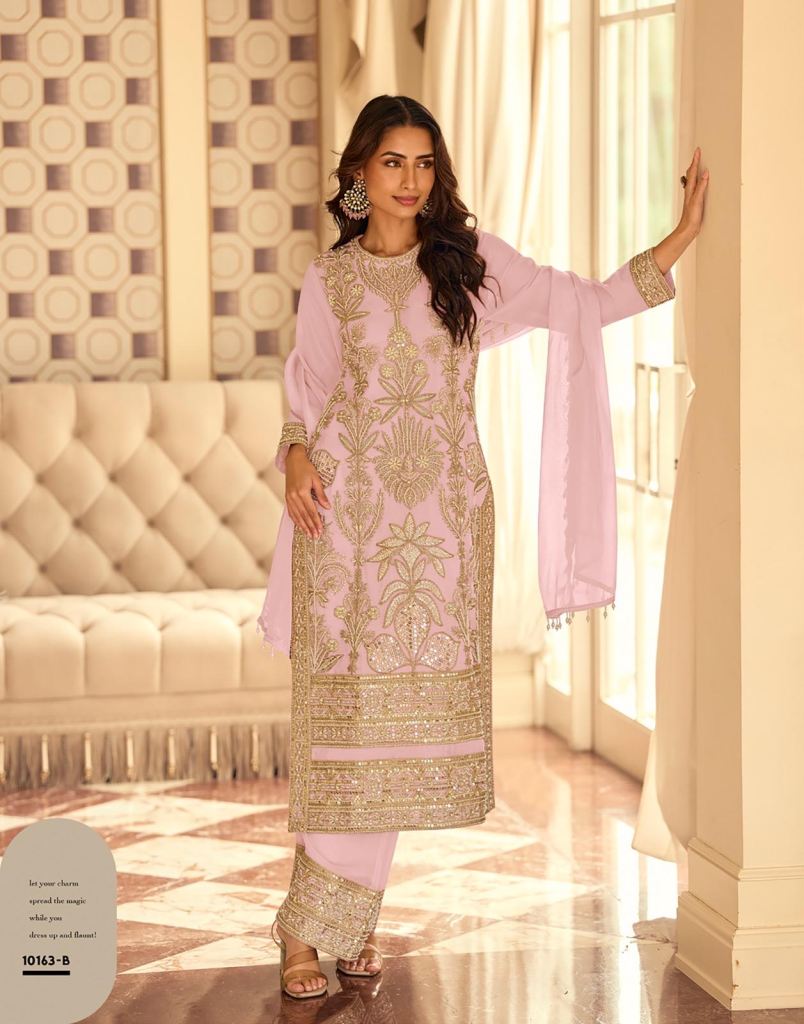 Sayuri Rishta Gold  Embroidered Top Bottom And Dupatta