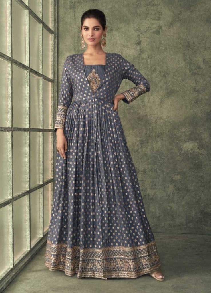 Sayuri Shine Party Wear Viscose Silk Designer Heavy Gown Collection