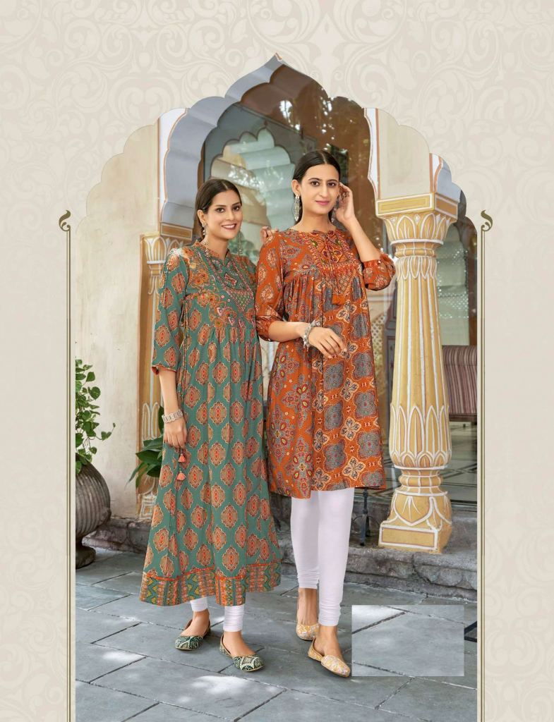 Sbs Fiona Fancy Crepe  Designer Kurtis Collection