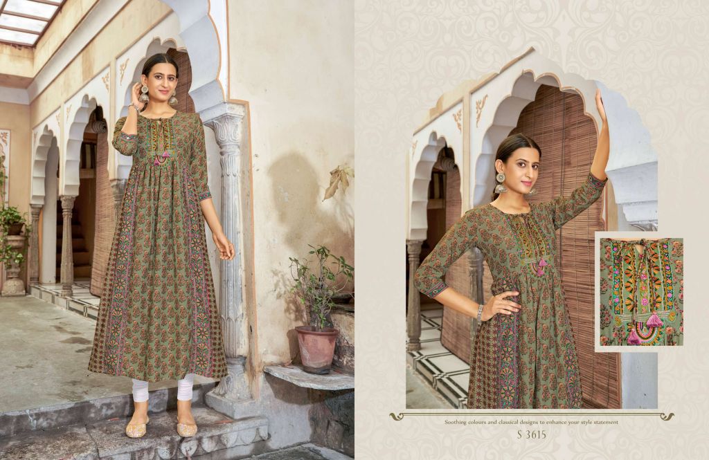 INAYA Rasian Silk Kurti with Pants & Dupatta Wholesale catalog