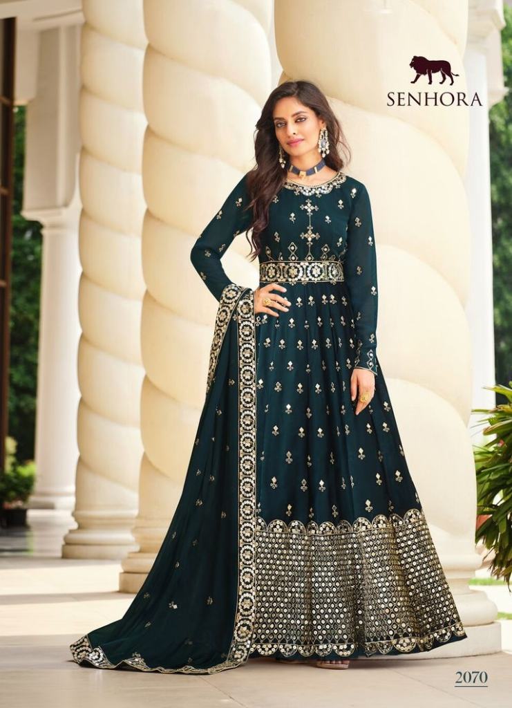 Senhora Moksa Real Georgette Sequence Work  Anarkali Designer Salwar Suits Collection