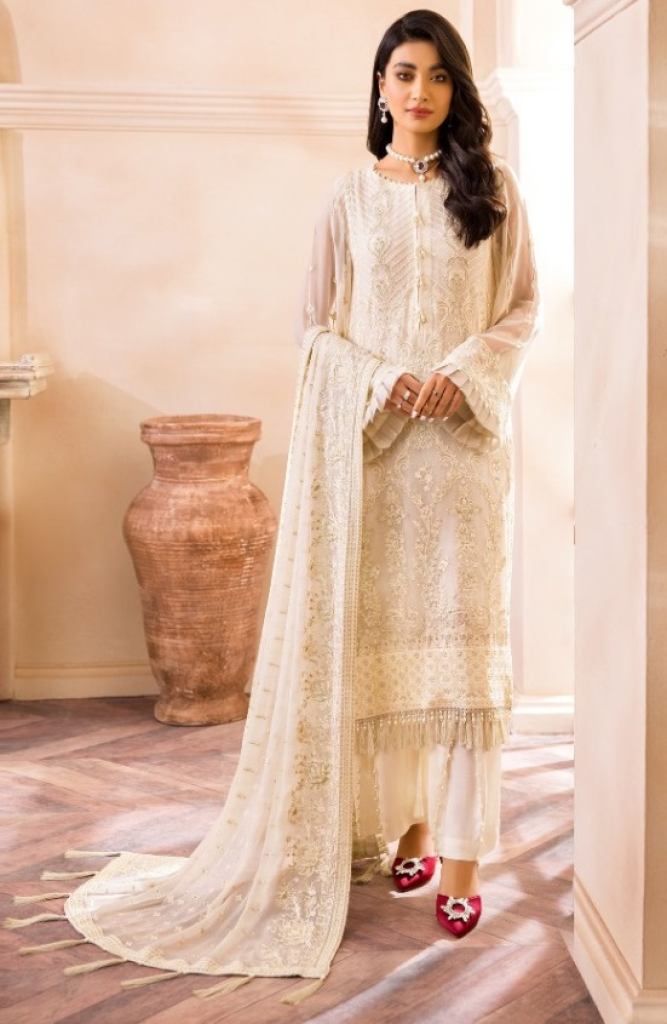 Serene Farasha catalog  Embroidery Georgette Pakistani Salwar suits