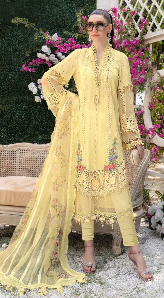 Serene Maria B Eid Lawn Cotton  Embroidery Pakistani Suits