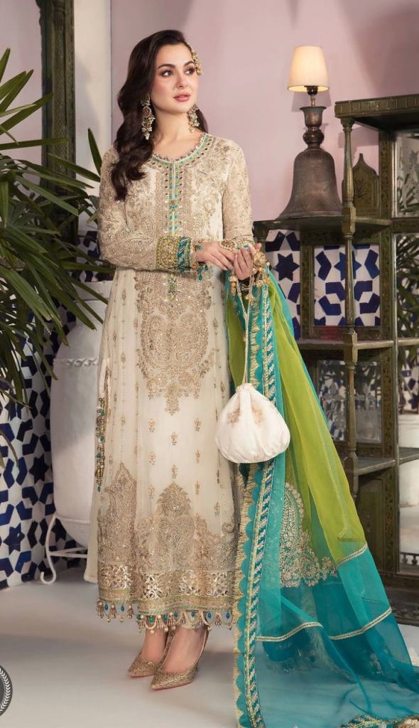 Serene Maria B Georgette  Embroidery  Pakistani salwar Kameez
