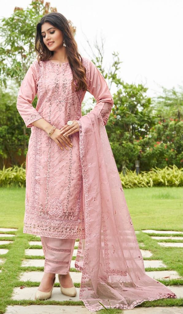 Serine S 190 A To D Organza Embroidery Pakistani Salwar Suit Collection