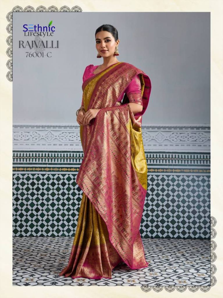 Sethnic Rajvalli Gold Woven Saree