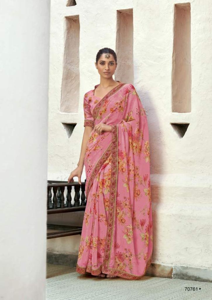 Shangrila Kaalini Fancy Wear Georgette Sarees Catalog