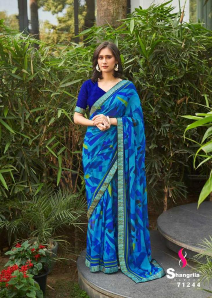 Shangrila Kavita Fancy Wear Georgette Sarees Catalog