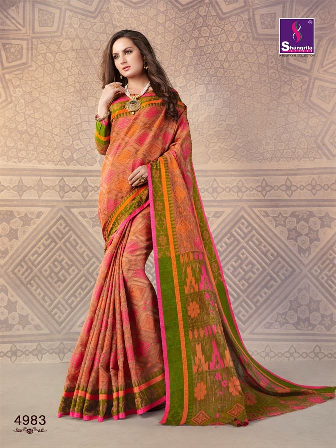 Mishka Cotton by shangrila silk sarees catalogue 