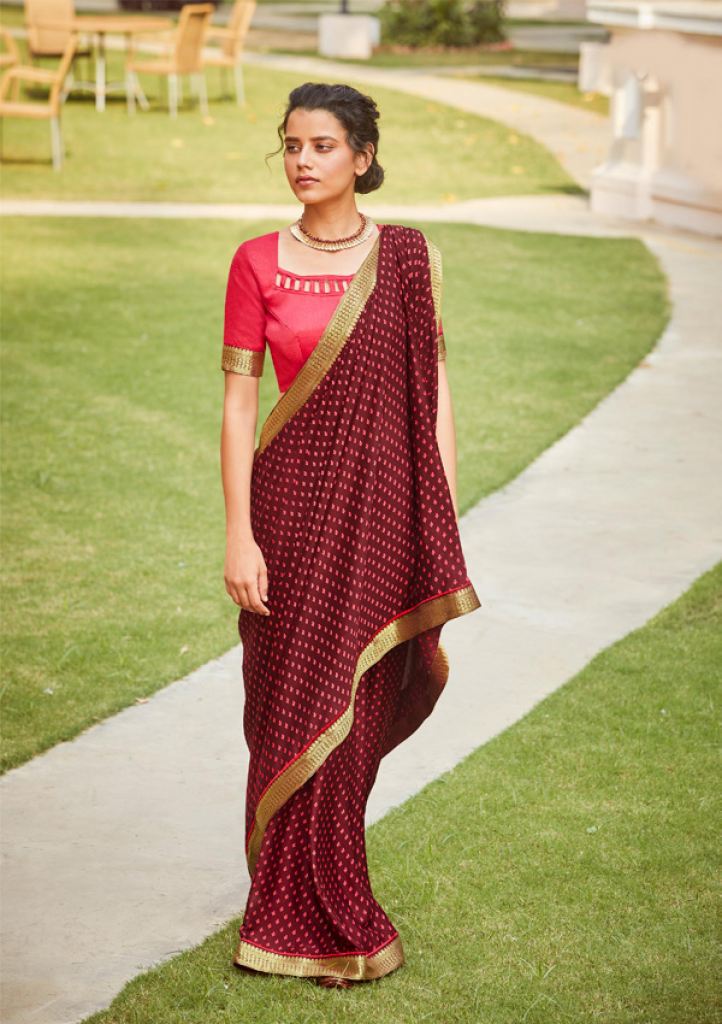 Shangrila Veronica Georgette Fancy Ethnic Wear Saree catalog ,