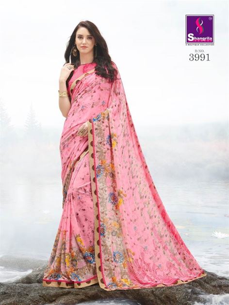 Shangrila present Inox vol 8 Weightless Georgette Printed Saree Collection