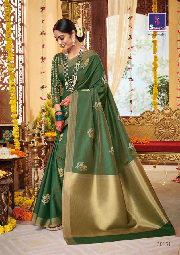  Shangrila present Naisha silk sarees catalogue